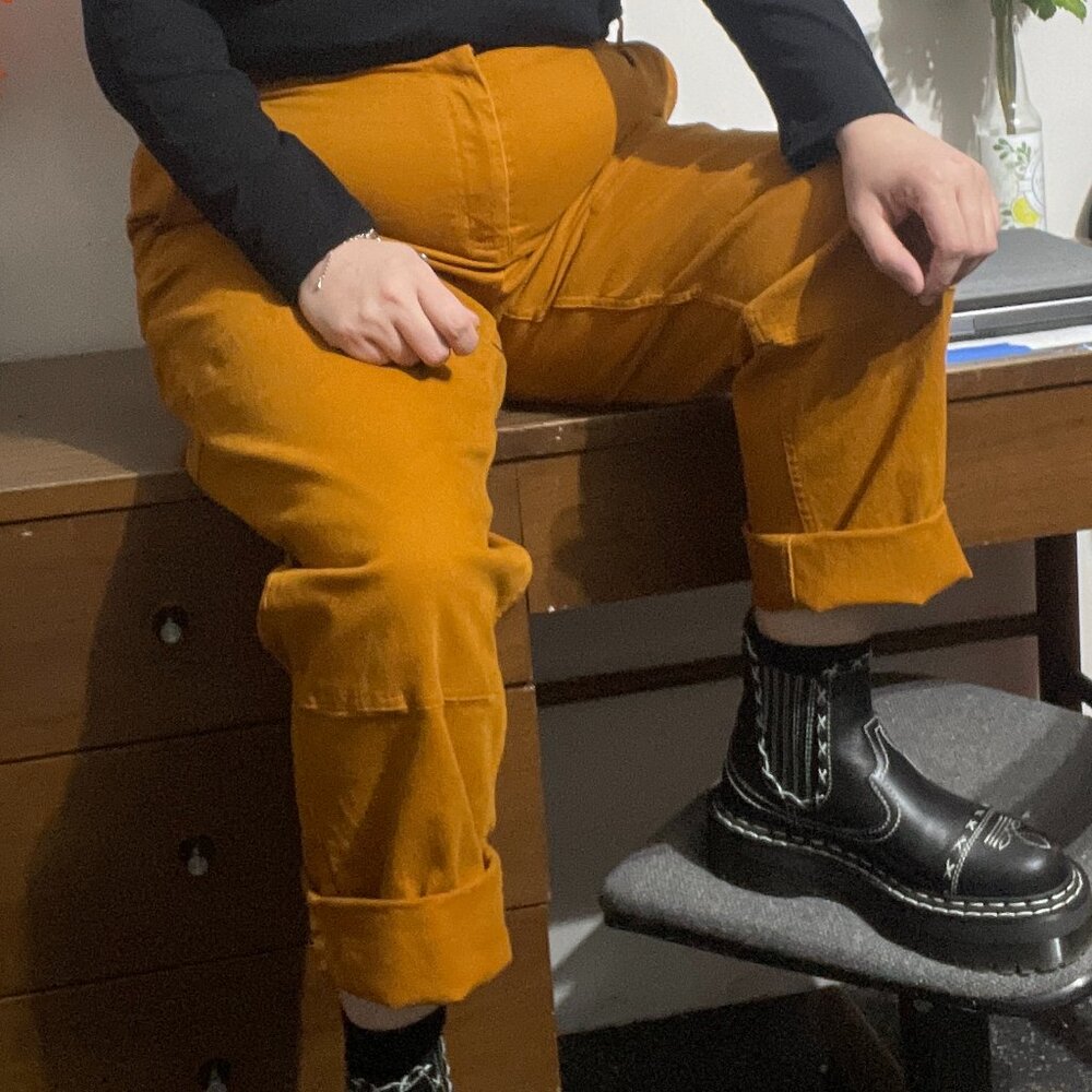 Orange Essential Wildfang Work Pants